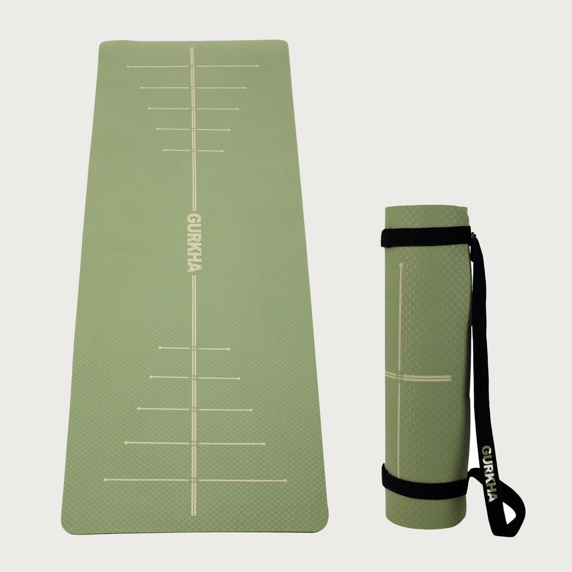 GURKHA TPE Alignment Yoga Mat - LineGrid™
