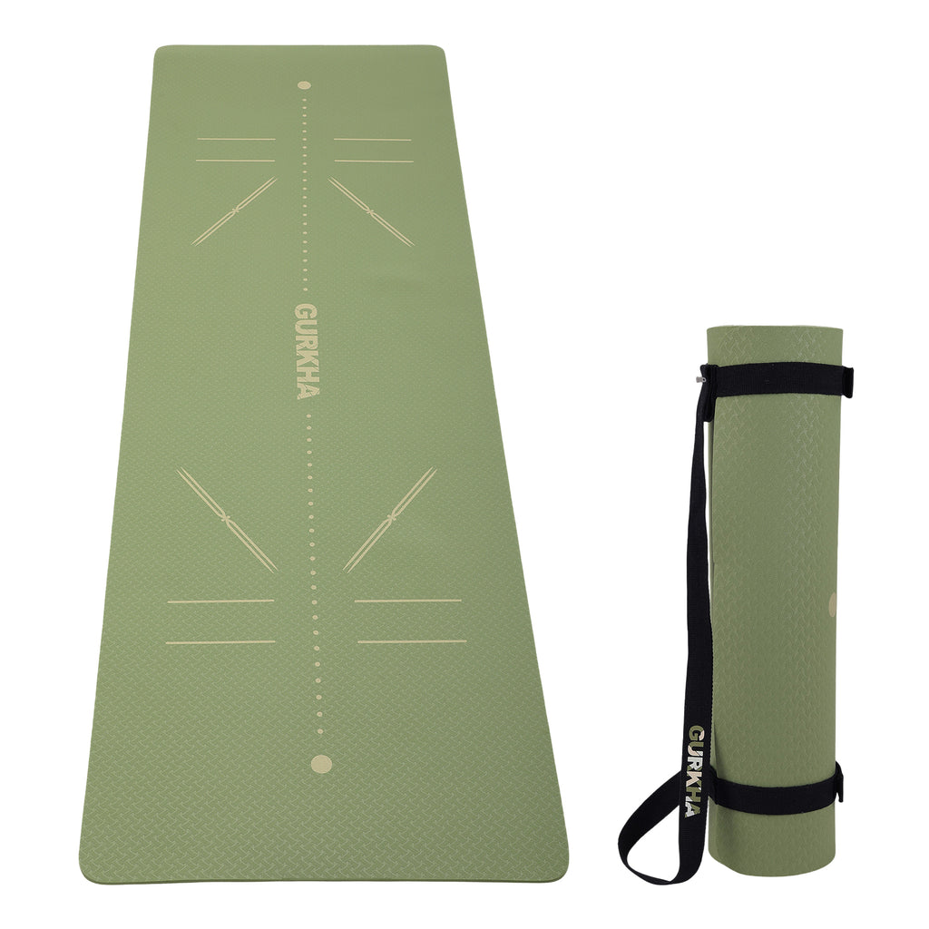 GURKHA TPE Alignment Yoga Mat - AlignFlow™