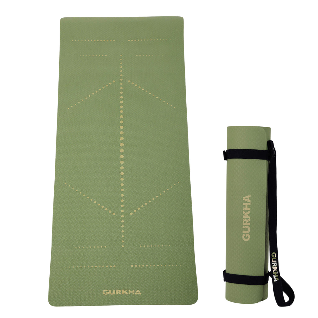 GURKHA TPE Alignment Yoga Mat - DotGuide™