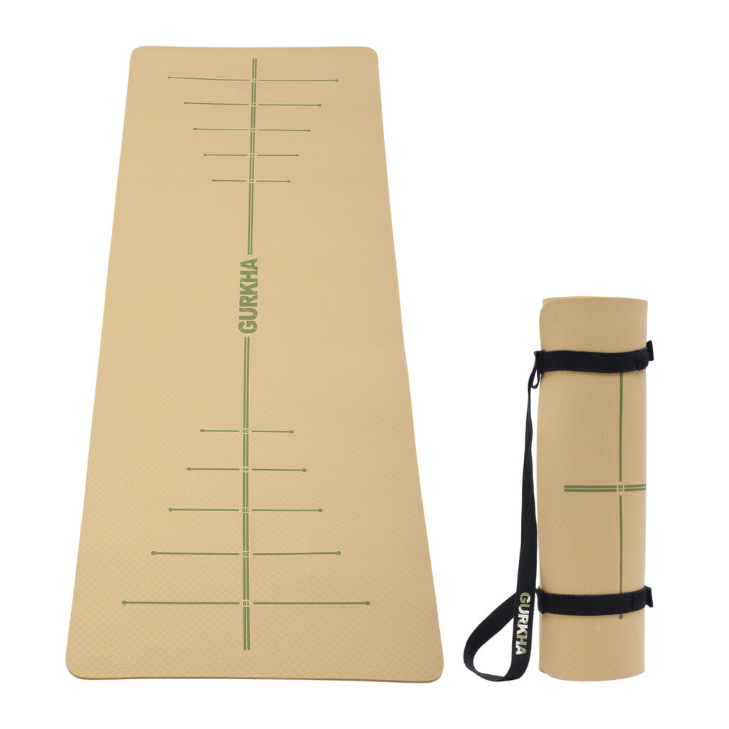 GURKHA TPE Alignment Yoga Mat - LineGrid™