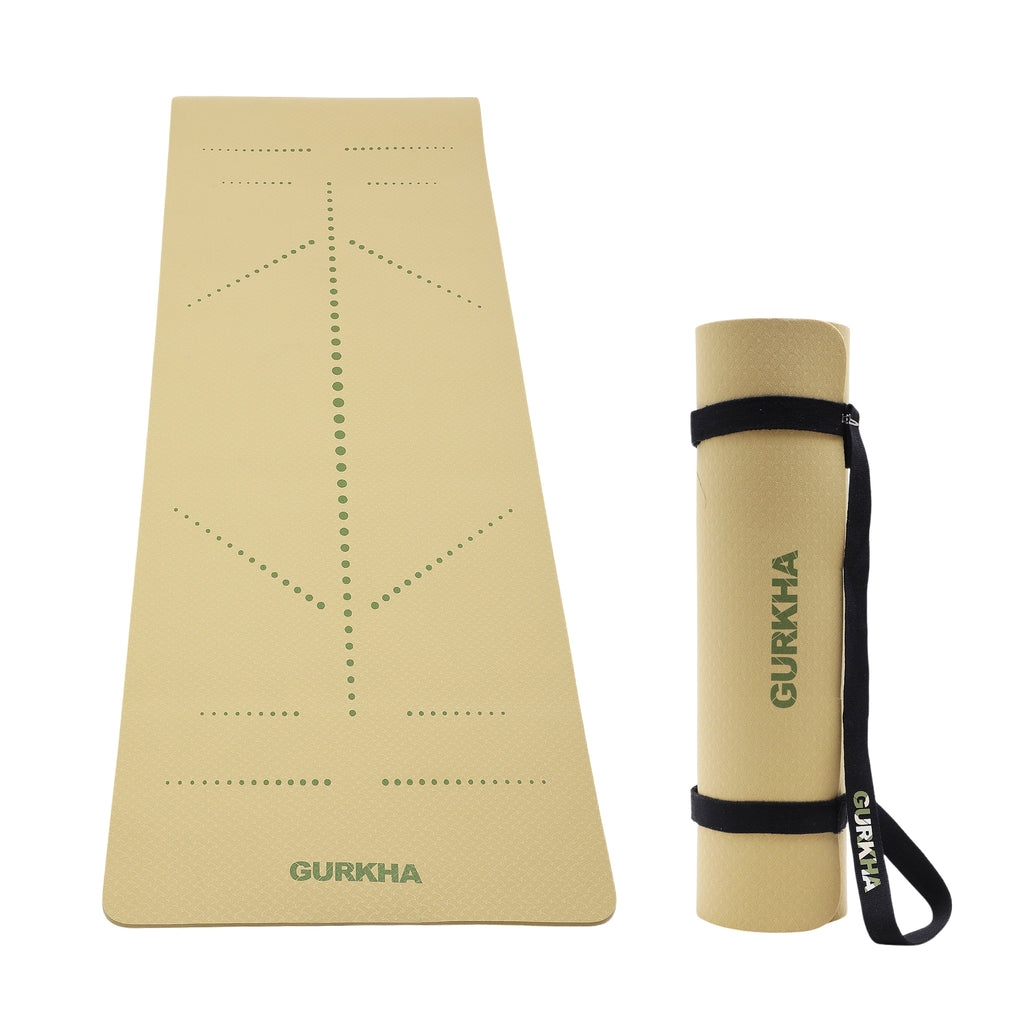 GURKHA TPE Alignment Yoga Mat - DotGuide™