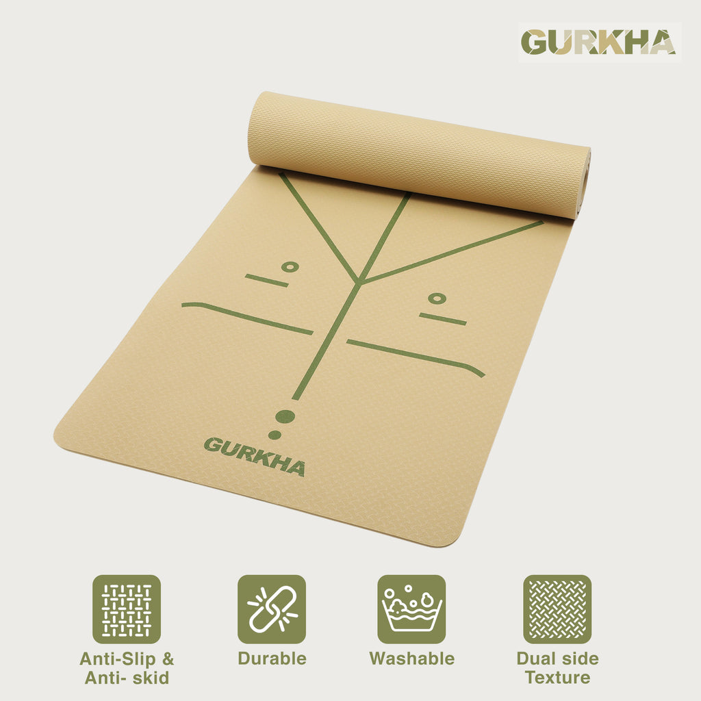 GURKHA TPE Alignment Yoga Mat - TrueForm™