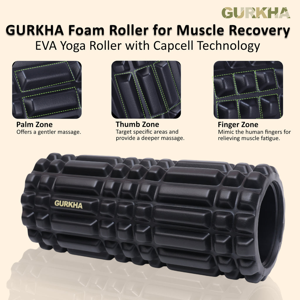 GURKHA Grid Foam Roller for Muscle Recovery - Eternal power