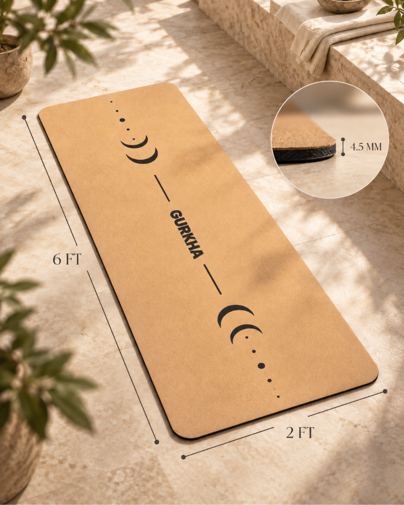 GURKHA Ultra-Grippy Cork Yoga Mat - ECLIPSE