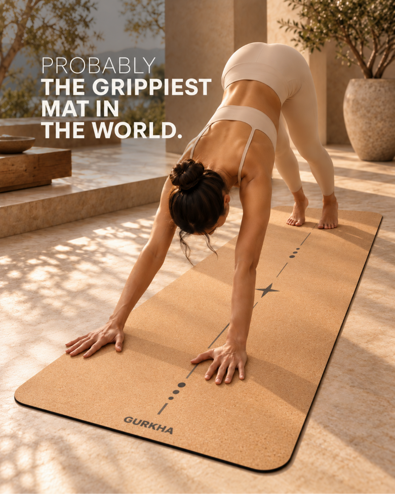 GURKHA Ultra-Grippy Cork Yoga Mat - POLARIS