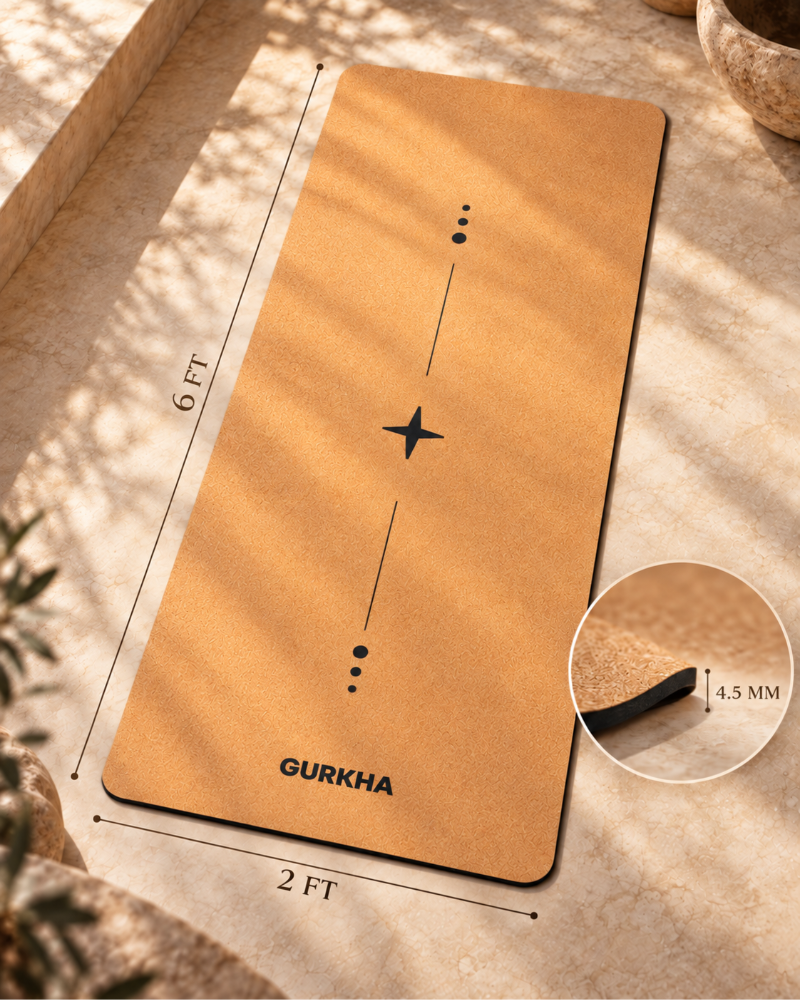 GURKHA Ultra-Grippy Cork Yoga Mat - POLARIS