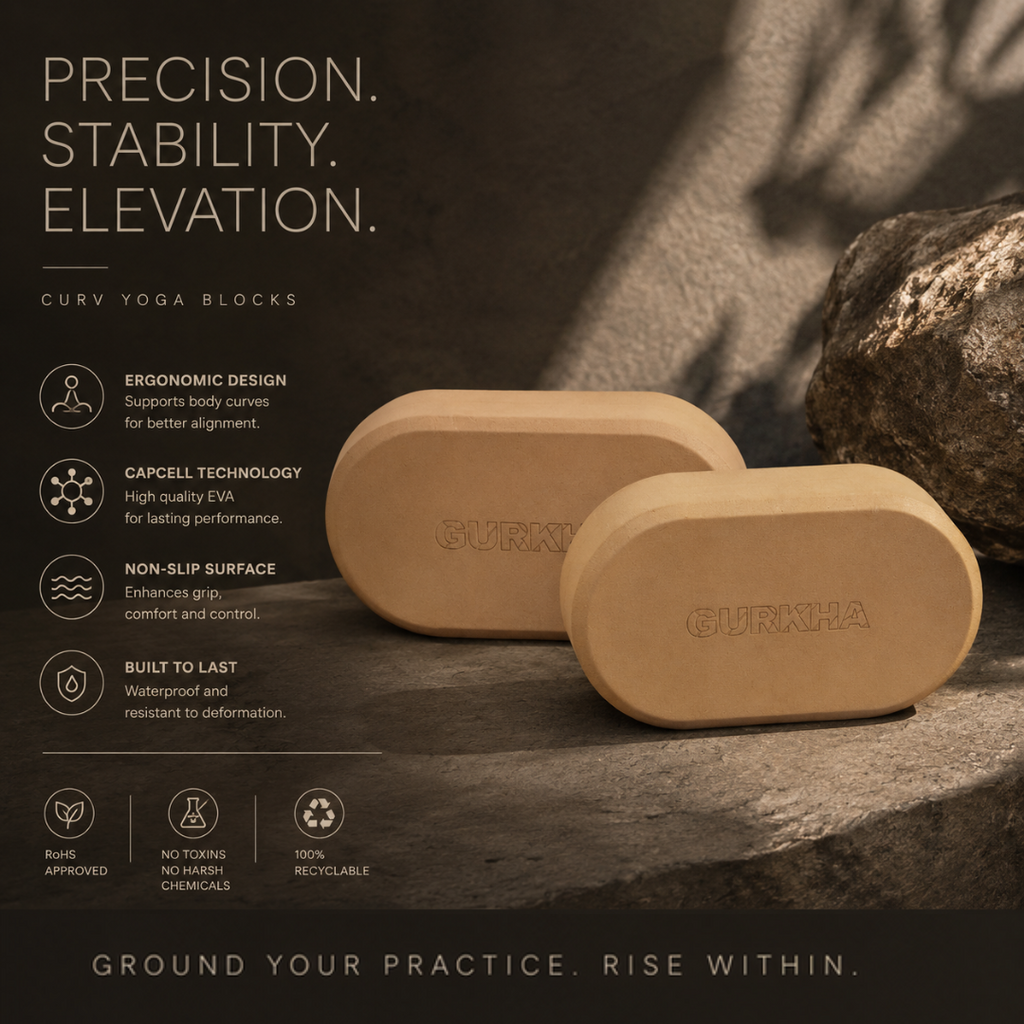 Discipline Combo - Eternal Power CURV (13mm Foldable Mat + Foam Roller + Curv Yoga Block) (Copy)