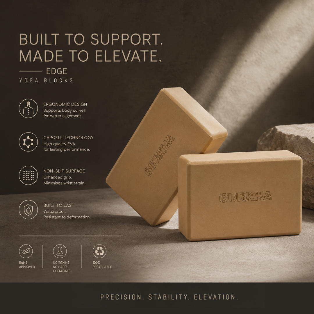 Discipline Combo - Eternal Power Edge (13mm Foldable Mat + Foam Roller + Edge Yoga Block)
