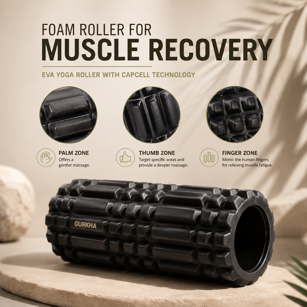 Discipline Combo - Eternal Power CURV (13mm Foldable Mat + Foam Roller + Curv Yoga Block) (Copy)