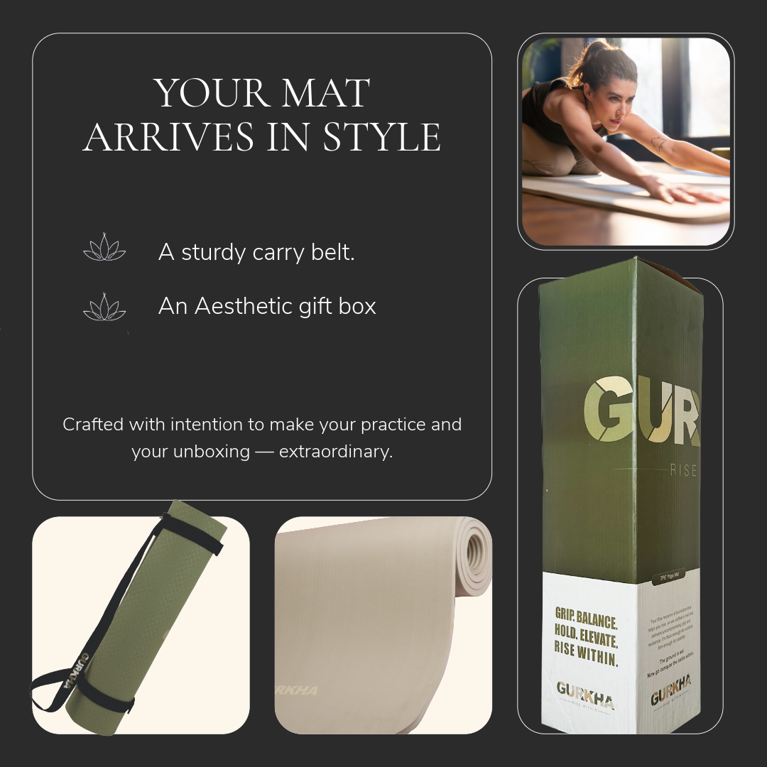 GURKHA 13mm NBR Yoga Mat - Raw Earth