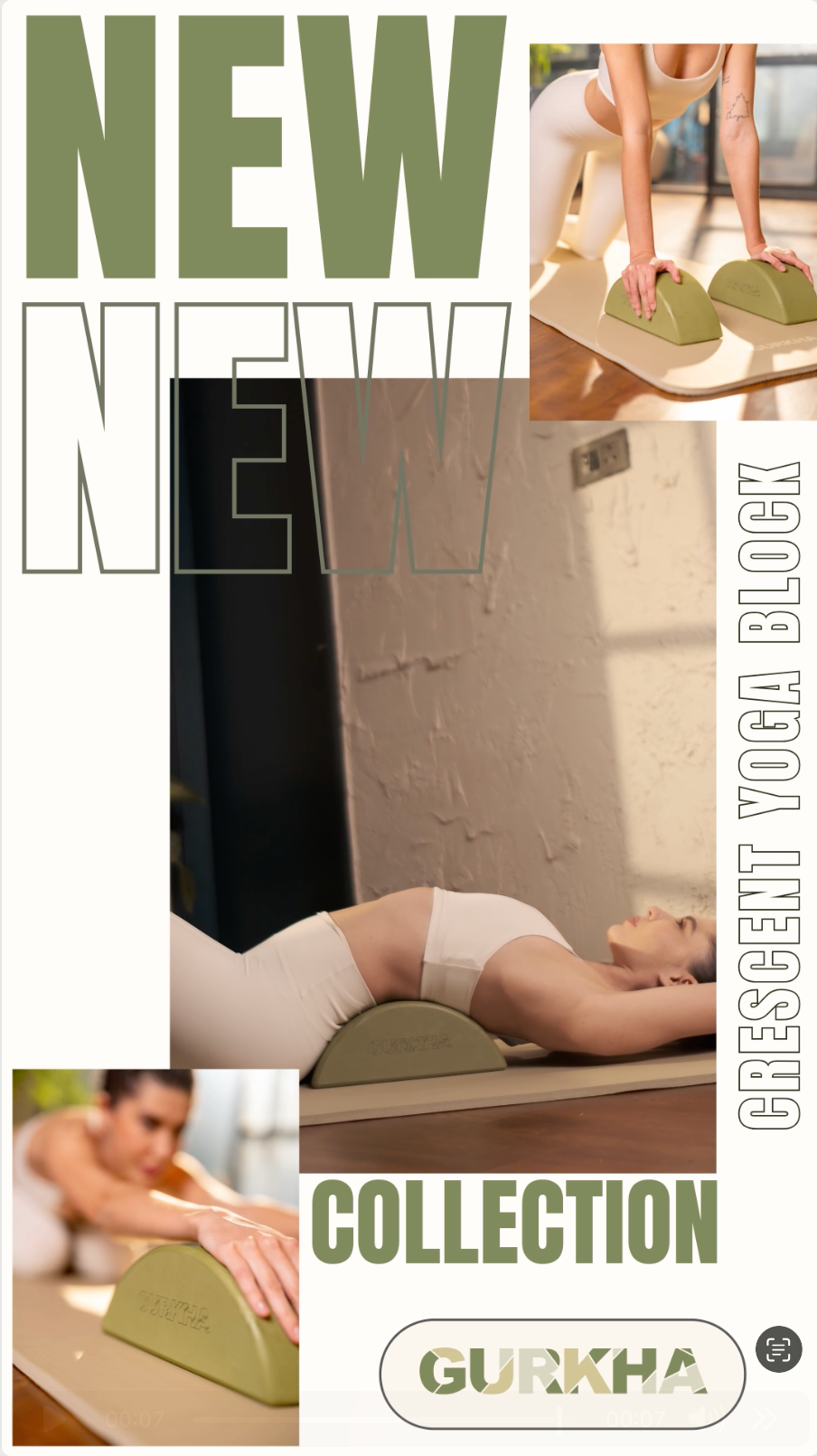 GURKHA Yoga Block - Crescent