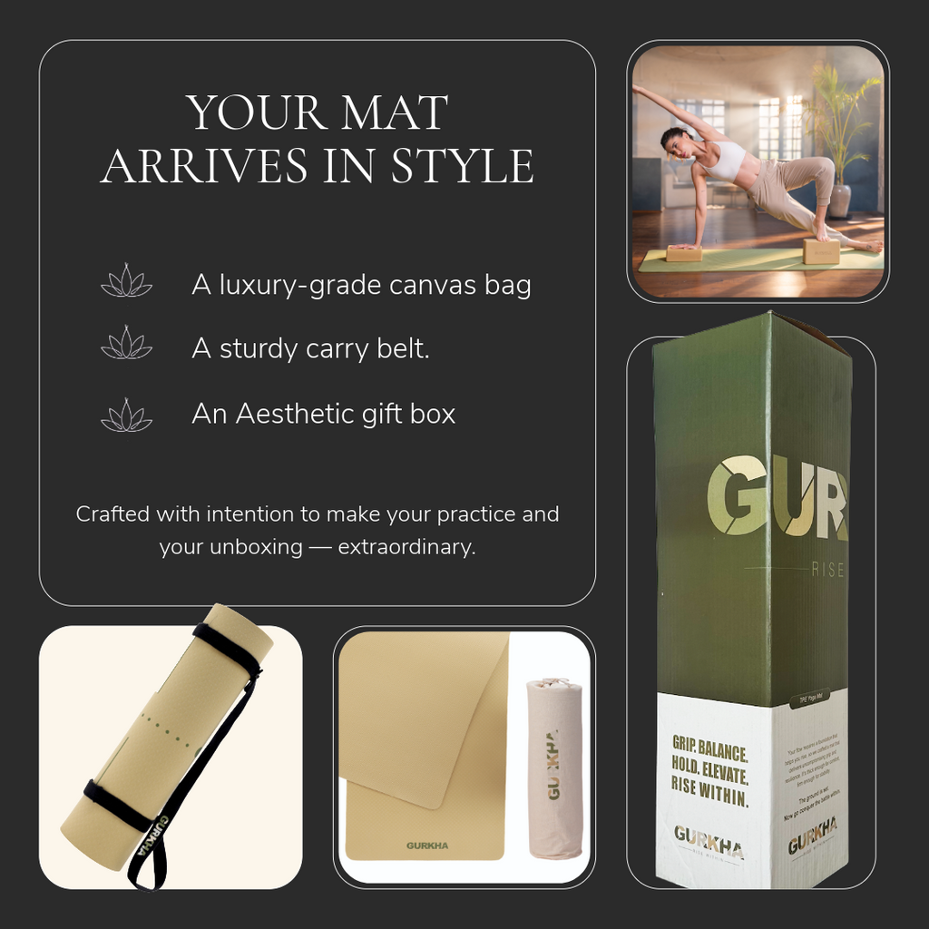 GURKHA 8mm TPE Alignment Yoga Mat - TrueForm™