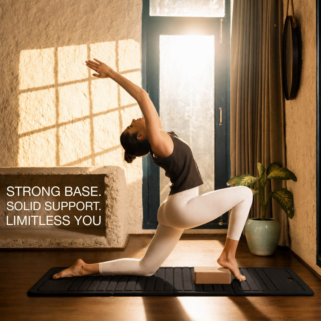 Discipline Combo - Eternal Power Edge (13mm Foldable Mat + Foam Roller + Edge Yoga Block)